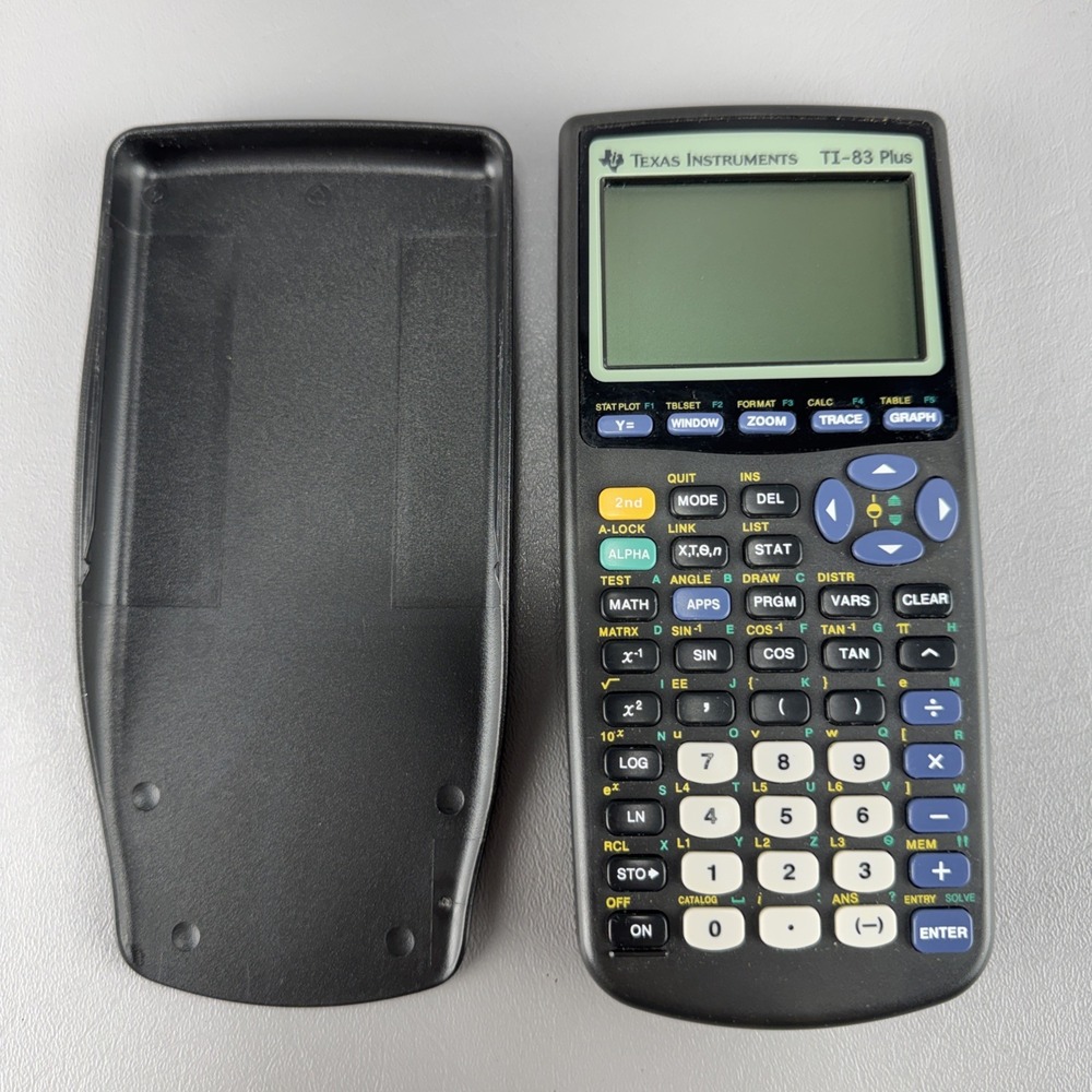 Texas Instruments TI-83 Plus Graphing Calculator with Slide Cover Tested